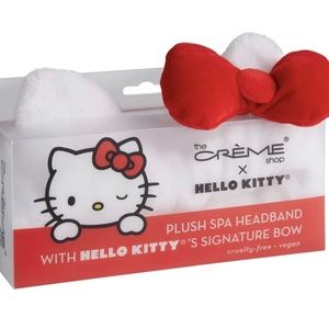 The Crème Shop Plush Spa Headband with Hello Kitty's Signature Bow